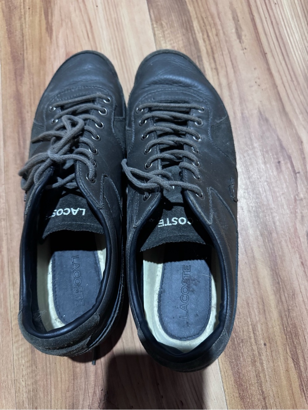 Lacoste Men’s Lace-Up Sneakers in Brown